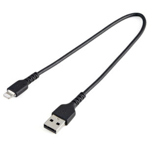 StarTech.com Premium USB-A naar Lightning Kabel 30cm Zwart - USB Type A naar Lightning Charge & Sync Oplaadkabel - Verstevigd me