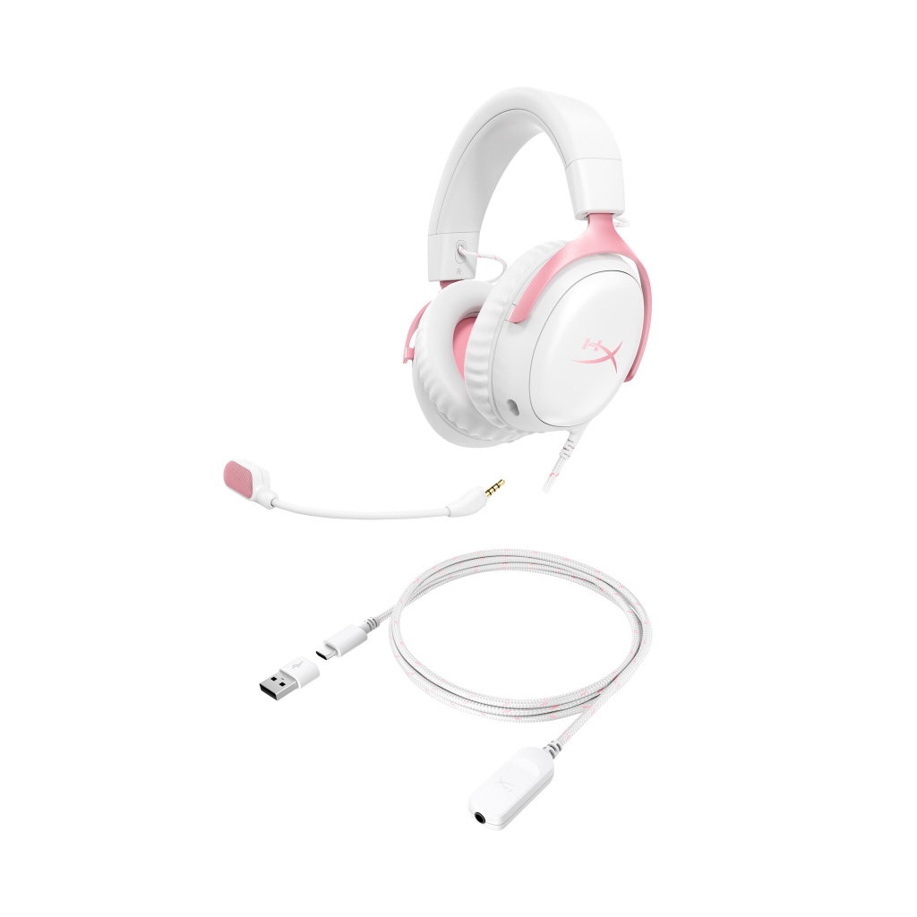 HyperX Cloud III - Gaming Headset (wit/roze) - Afbeelding 7