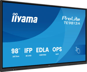 iiyama TE9813A-B1AG beeldkrant Interactief flatscreen 2,48 m (97.5") Wifi 450 cd/m² 4K Ultra HD Zwart Touchscreen Type processor