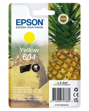 Epson 604 inktcartridge 1 stuk(s) Origineel Normaal rendement Geel