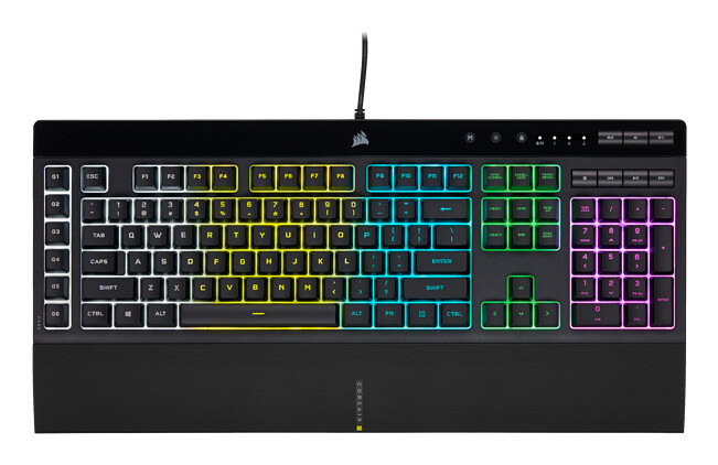 Corsair K55 RGB PRO toetsenbord Gamen USB QWERTY Amerikaans Engels Zwart