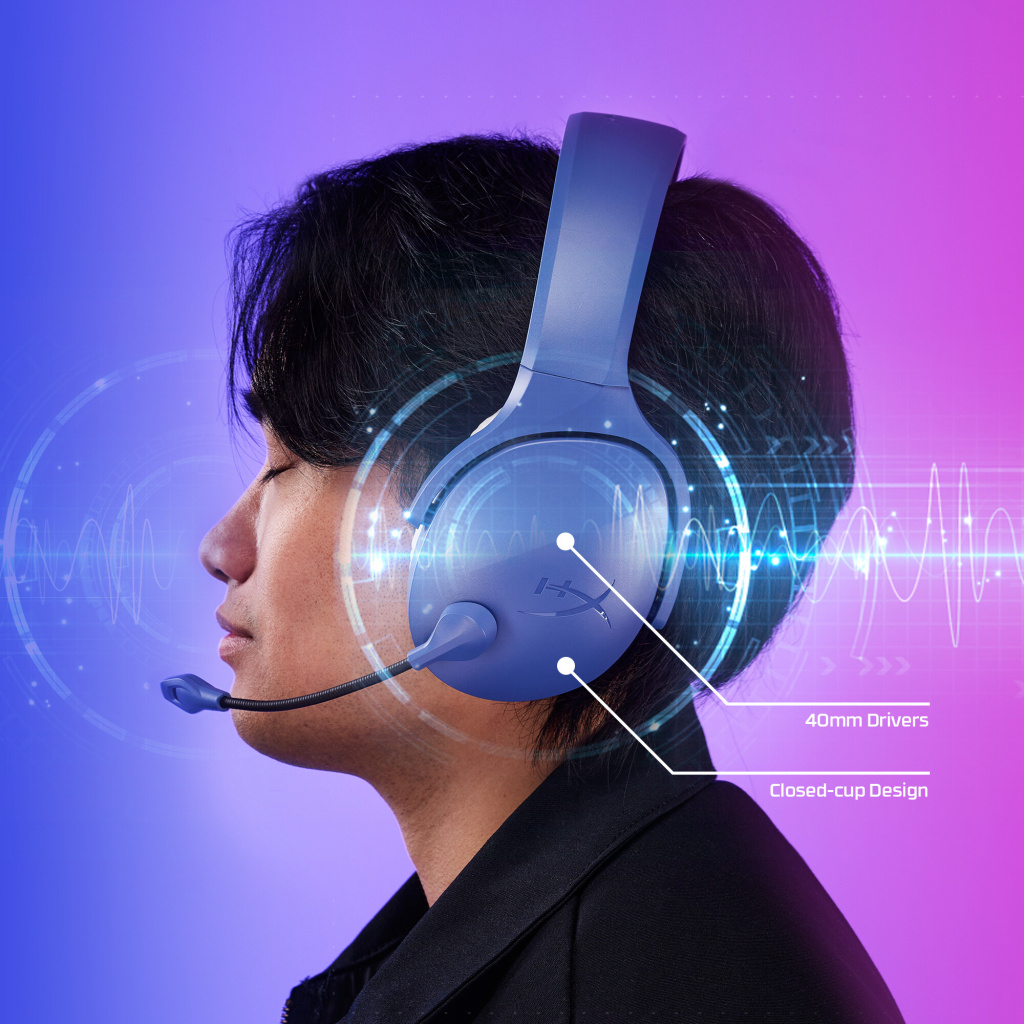 HyperX Cloud Jet - Wireless Gaming Headset (Light Blue) - Afbeelding 5