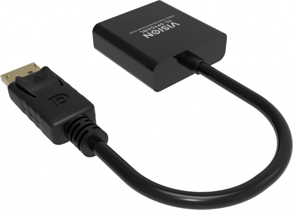 Vision TC-DPVGA/BL video kabel adapter DisplayPort VGA (D-Sub) Zwart - Afbeelding 5