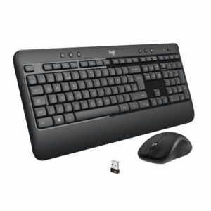 Logitech 920-008677 toetsenbord Inclusief muis Universeel RF Draadloos QWERTZ Zwitsers Zwart, Wit