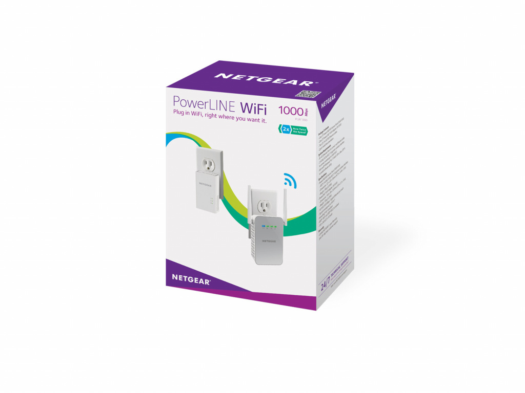 NETGEAR Powerline 1000, 1000 Mbps - 1 Gigabit Poort + WiFi - Afbeelding 2