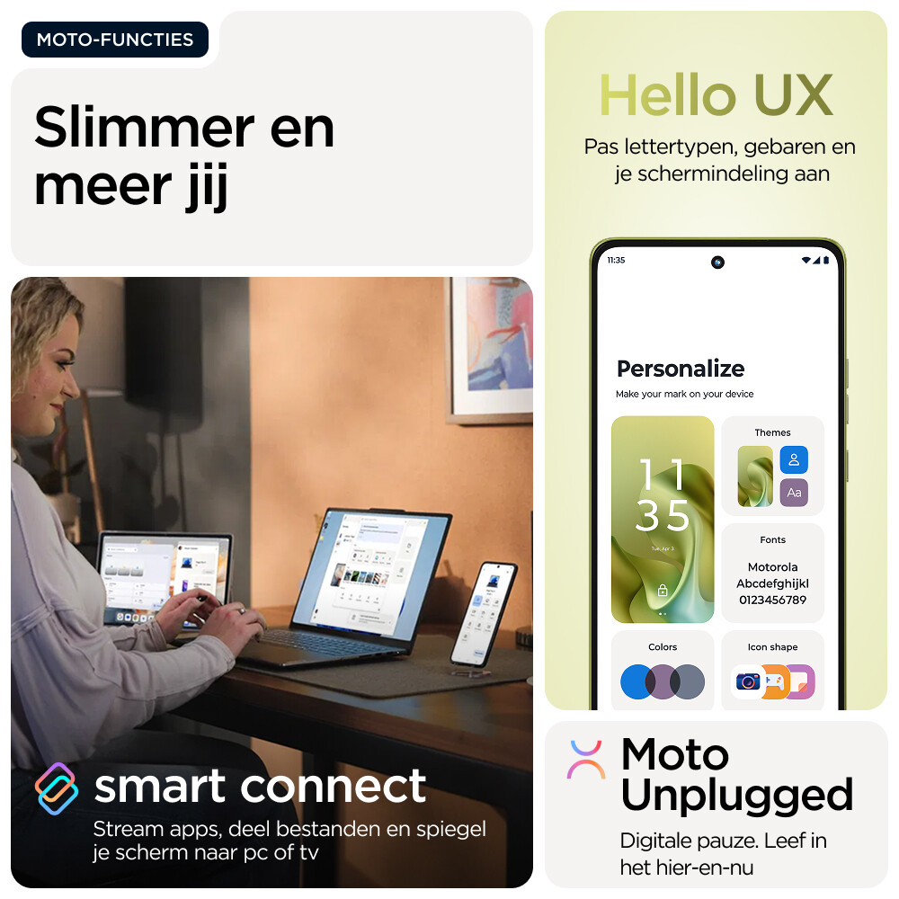 Motorola moto g86 power 5G 16,9 cm (6.67") Dual SIM Android 15 USB Type-C 12 GB 256 GB 6720 mAh Groen - Afbeelding 22