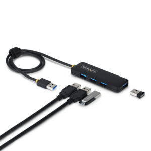 StarTech.com 4-Port USB-A Hub, 5Gbps, Bus Powered, USB-A naar 4x USB-A Mini USB Hub, Extra Lange 61cm Host Kabel, PCR Kunststof,