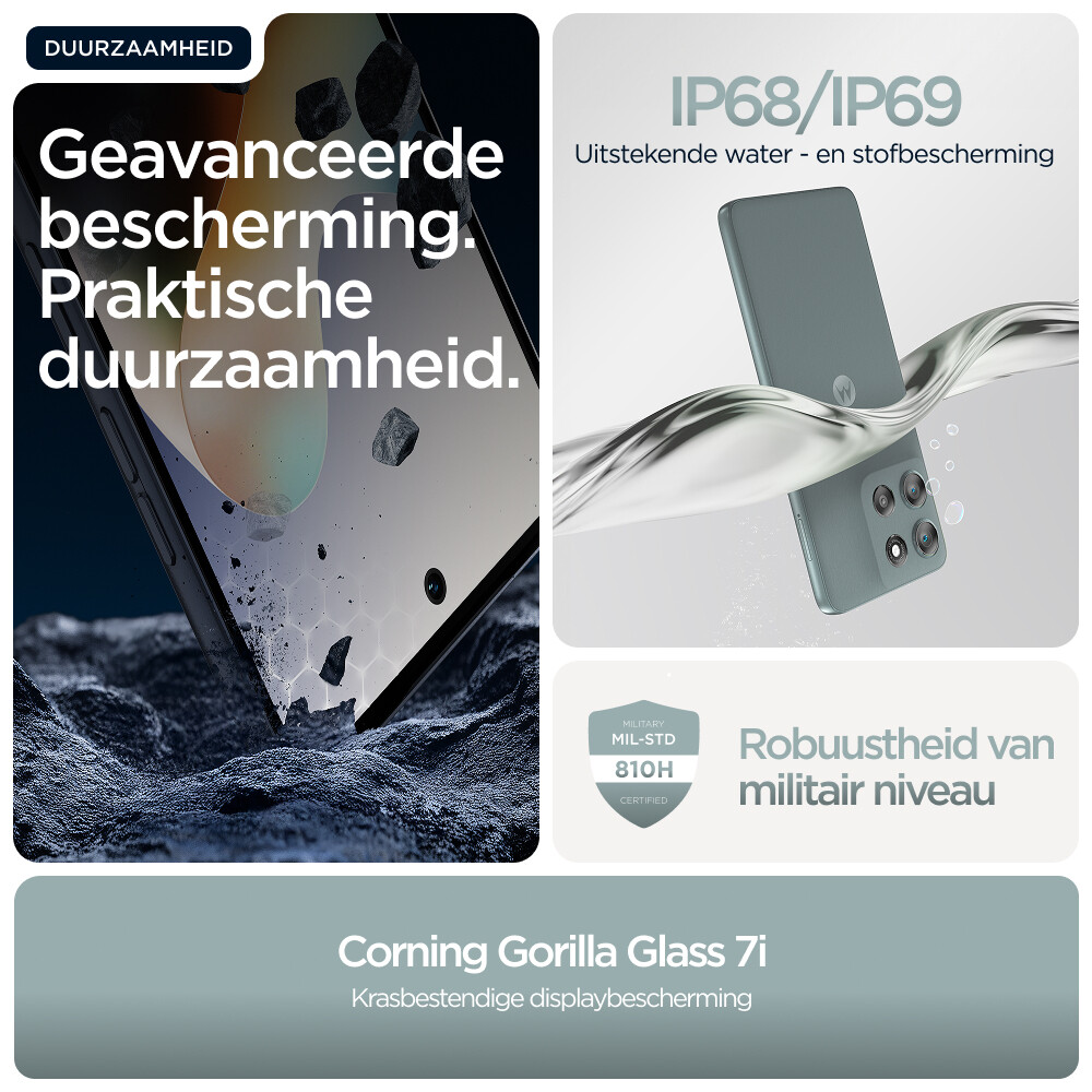 Motorola moto g56 5G 17,1 cm (6.72") Hybride Dual SIM Android 15 USB Type-C 8 GB 256 GB 5200 mAh Grijs - Afbeelding 12