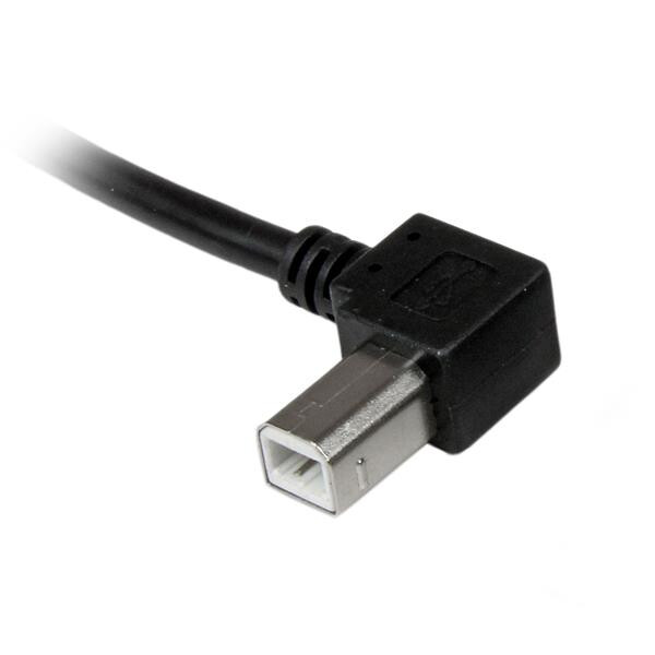 StarTech.com 2 m USB 2.0 A naar linkshoekige B-kabel M/M - Afbeelding 4