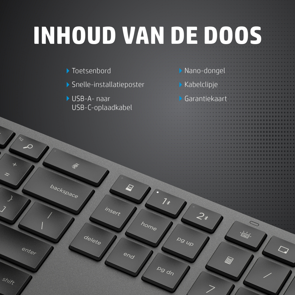 HP 975 dual-mode draadloos toetsenbord - Afbeelding 12