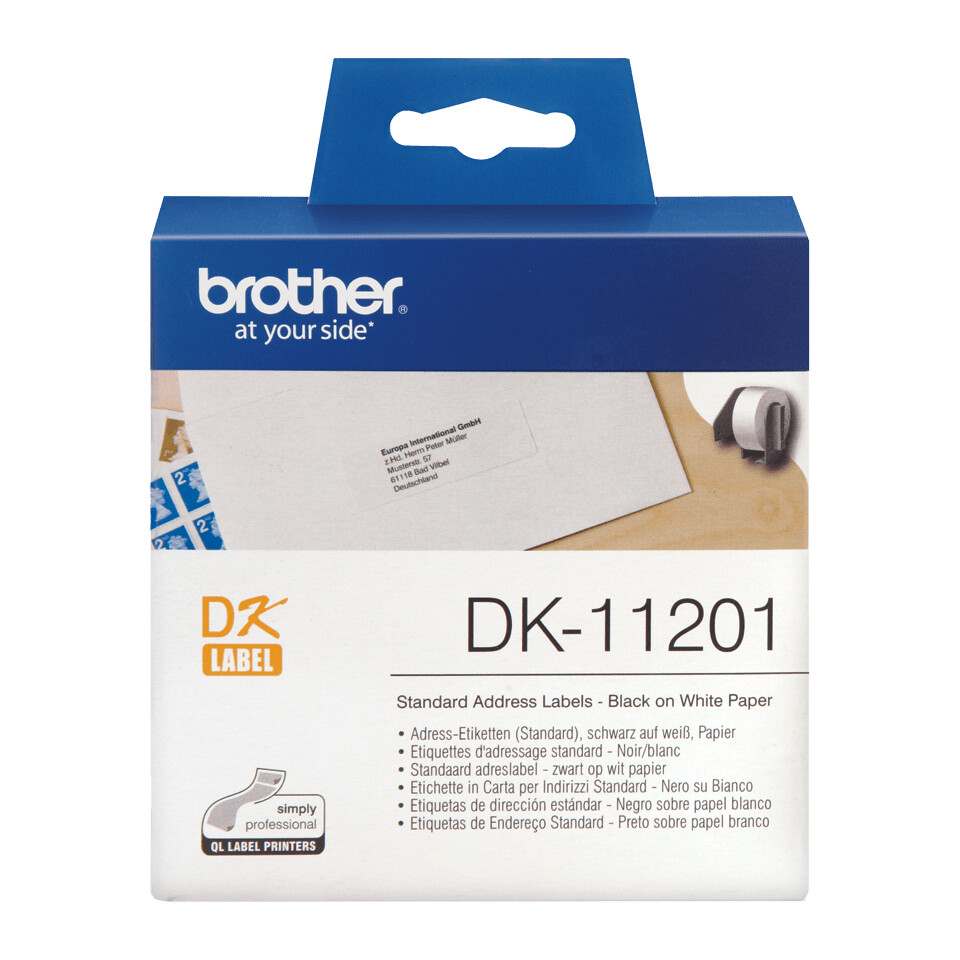 Brother DK-11201 labelprinter-tape Zwart op wit - Afbeelding 3