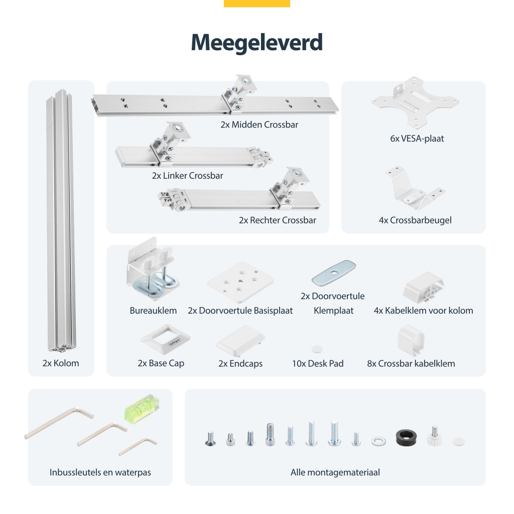 StarTech.com 6-MONITOR-ARM-A flat panel bureau steun 81,3 cm (32") Wit - Afbeelding 17