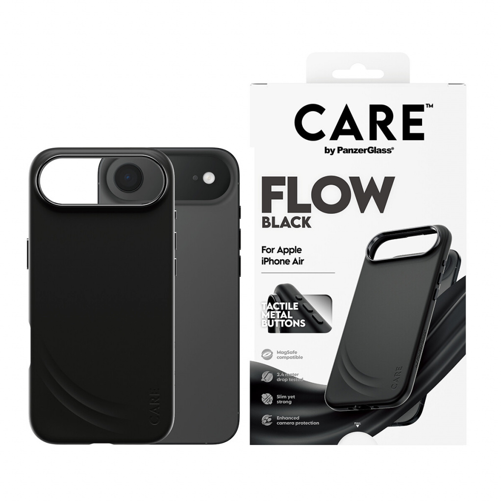 PanzerGlass CARE by ® Feature FLOW Case Black w. MagSafe iPhone Air mobiele telefoon behuizingen Hoes Zwart - Afbeelding 2