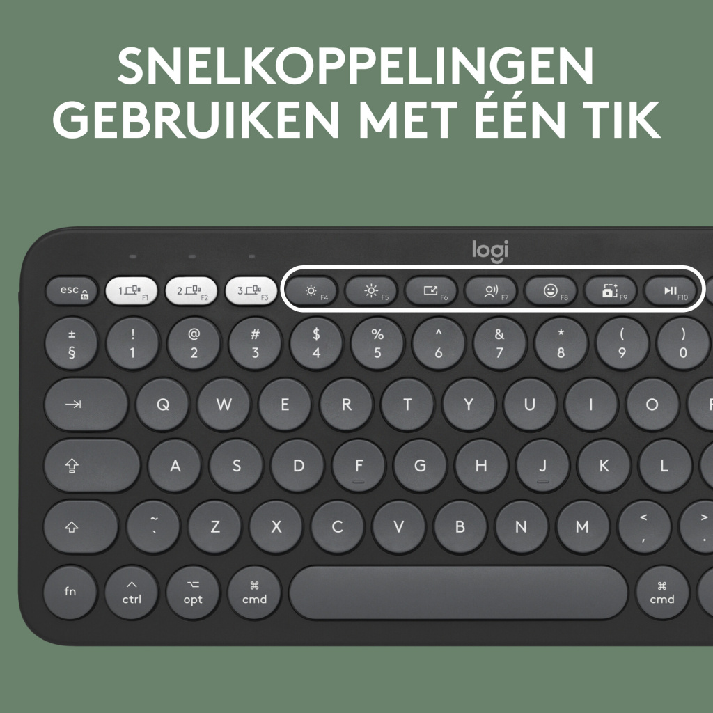 Logitech 920-012214 toetsenbord Inclusief muis Universeel RF-draadloos + Bluetooth AZERTY Frans Grafiet - Afbeelding 5