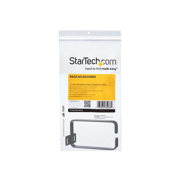 StarTech.com 1U verticale kabel-D-ringhaak voor server racks 5,7 x 10 cm - Afbeelding 5