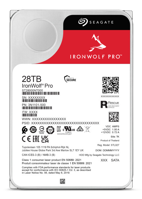 Seagate IronWolf Pro ST28000NT000 interne harde schijf 28 TB 7200 RPM 512 MB 3.5" SATA III - Afbeelding 4