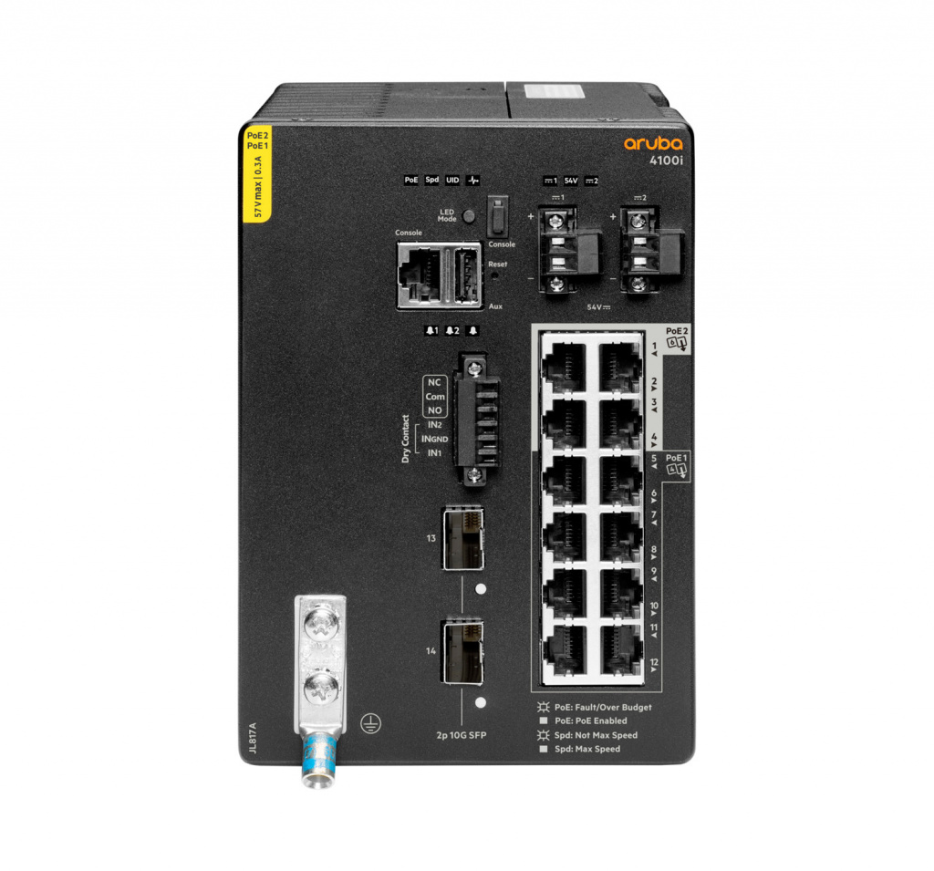 Hewlett Packard Enterprise Aruba 4100i Managed L2 Gigabit Ethernet (10/100/1000) Power over Ethernet (PoE) 4U Zwart