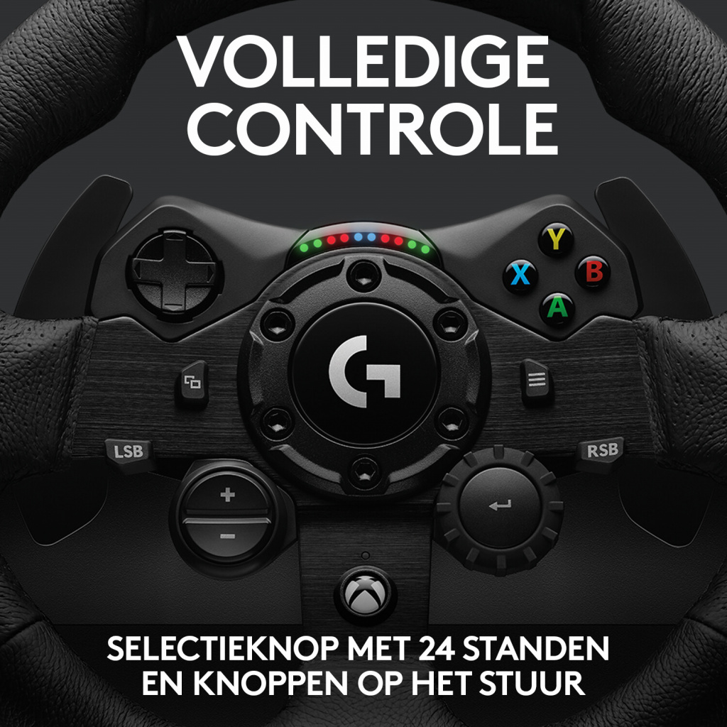 Logitech G G923 Zwart USB 2.0 Stuurwiel + pedalen Analoog/digitaal PC, Xbox One, Xbox Series S, Xbox Series X - Afbeelding 12