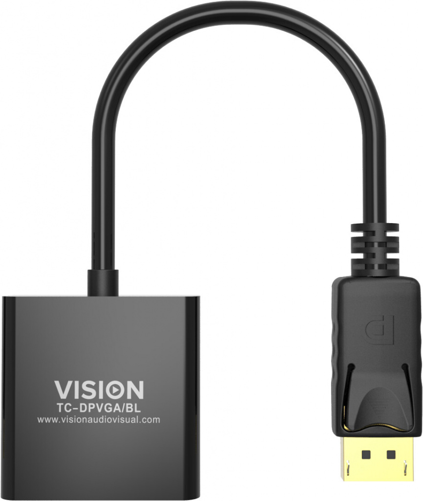 Vision TC-DPVGA/BL video kabel adapter DisplayPort VGA (D-Sub) Zwart - Afbeelding 4