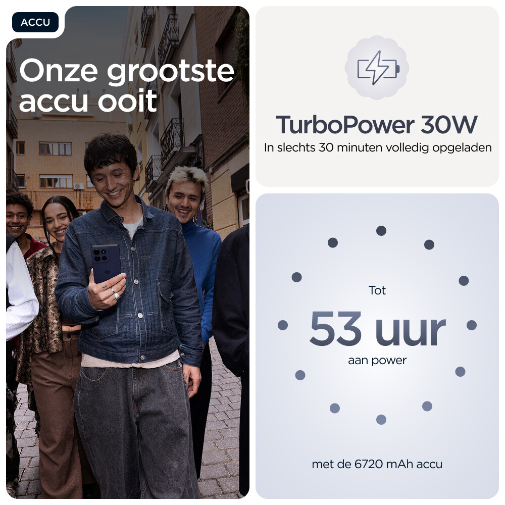 Motorola moto g86 power 5G 16,9 cm (6.67") Dual SIM Android 15 USB Type-C 12 GB 256 GB 6720 mAh Blauw - Afbeelding 16