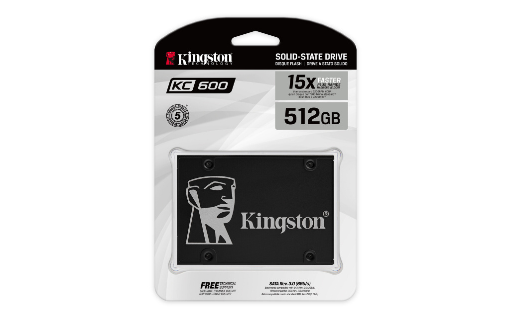 Kingston Technology 512G SSD KC600 SATA3 2.5" - Afbeelding 4
