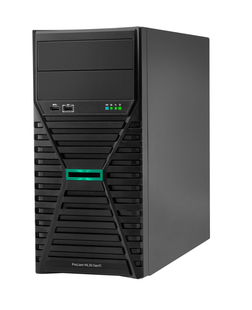 HPE ProLiant ML30 Gen11 6325P 3.5GHz 4c 1P 1x32GB-U 8SFF 2x480GB SSD 1x1000W PS EU server 960 GB Tower (4U) Intel® Xeon® 3,5 GHz - Afbeelding 2
