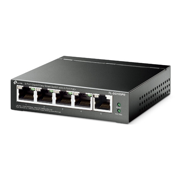 TP-Link TL-SG105PE netwerk-switch Managed L2 Gigabit Ethernet (10/100/1000) Power over Ethernet (PoE) Zwart - Afbeelding 2