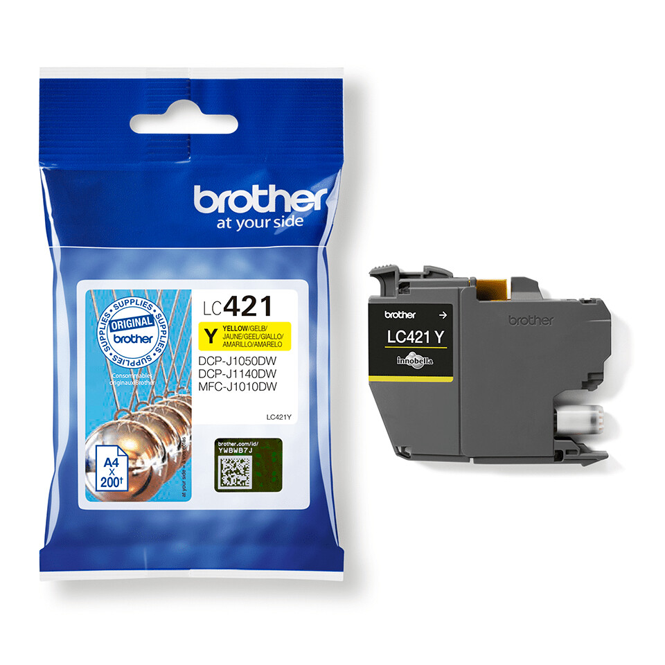 Brother LC-421Y inktcartridge 1 stuk(s) Origineel Geel - Afbeelding 3