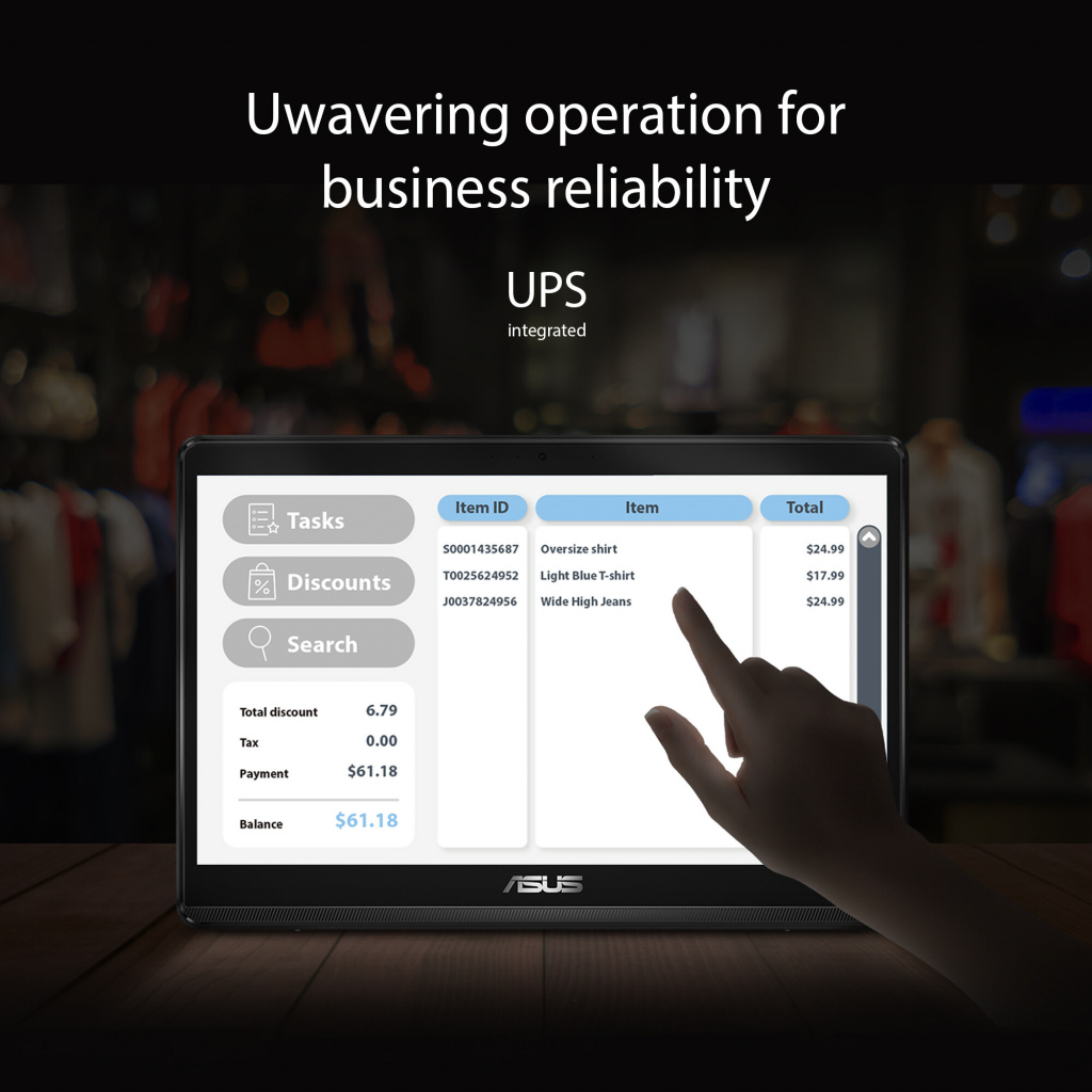 ASUS ExpertCenter E1 AiO E1600WKAT-BMR082W Intel® Celeron® N N4500 39,6 cm (15.6") 1920 x 1080 Pixels Touchscreen All-in-One tab - Afbeelding 17