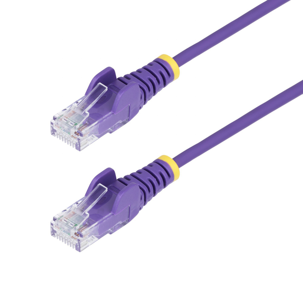 StarTech.com 2m Dunne CAT6 Ethernet Kabel, Paars, Snagless, 100W PoE, UTP, LSZH, 28AWG Pure Koperdraad, Slim RJ45 Netwerk Patchk