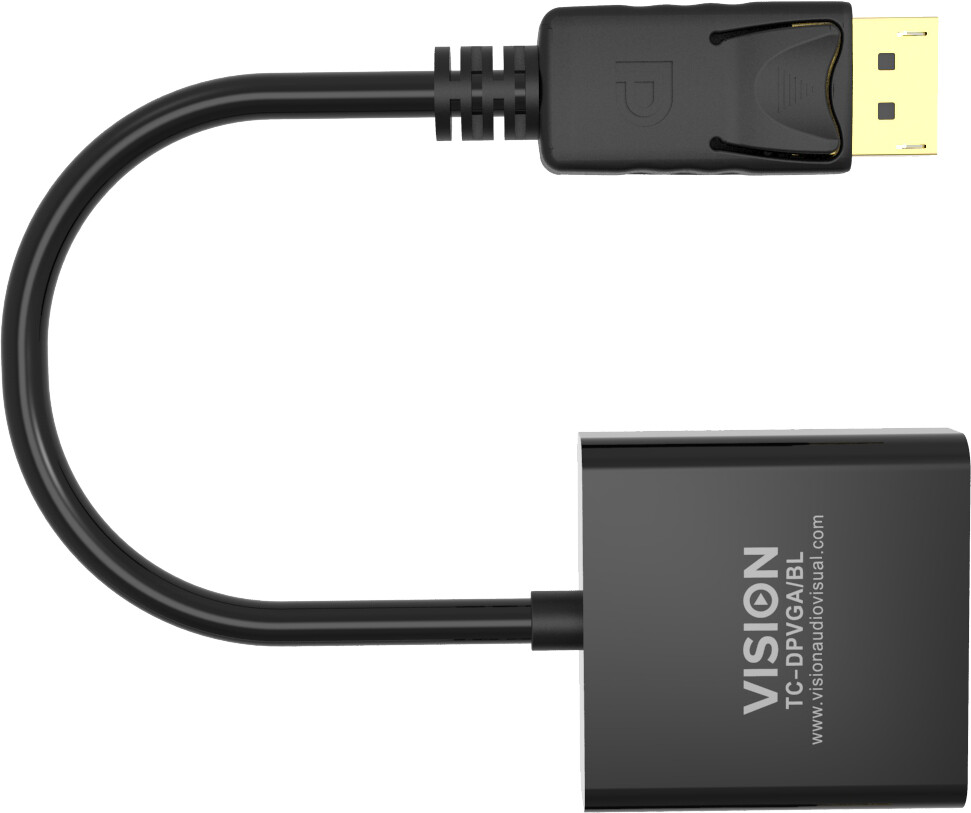 Vision TC-DPVGA/BL video kabel adapter DisplayPort VGA (D-Sub) Zwart - Afbeelding 7