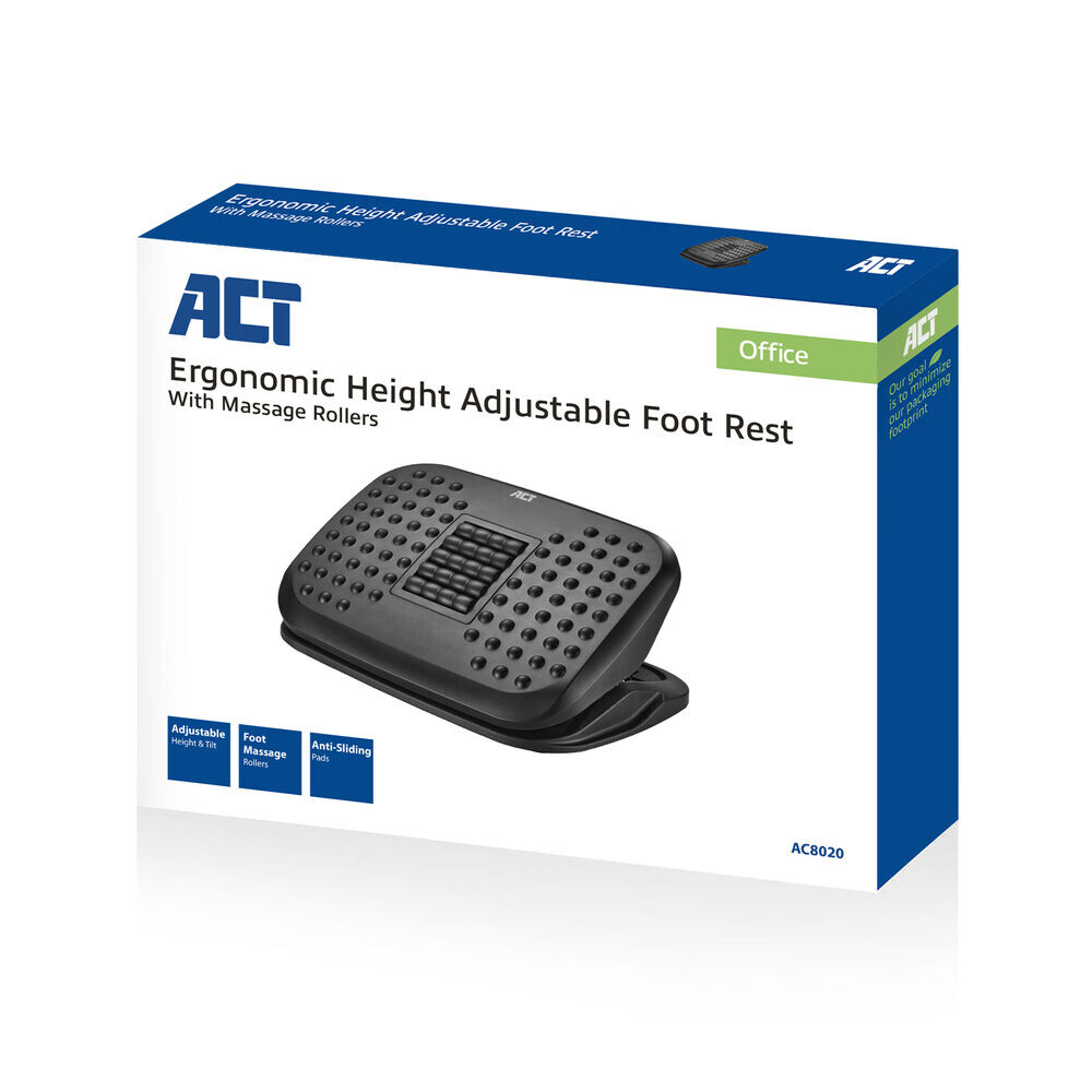 ACT Ergonomische voetensteun, in hoogte verstelbaar, met massagerollers - Afbeelding 5