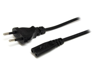 StarTech.com 2m Laptop Stroomkabel, EU Plug naar C7, 2.5A 250V, 18AWG, Laptop Vervangkabel, Printer Voedingskabel, Laptop Lader