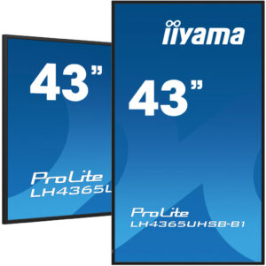 iiyama LH4365UHSB-B1 beeldkrant Kiosk-ontwerp 108 cm (42.5") LED Wifi 800 cd/m² 4K Ultra HD Zwart Type processor Android 11 24/7