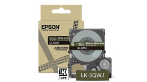 Epson LK-5QWJ Khaki, Wit