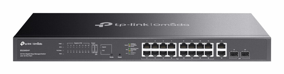 TP-Link Omada ES220GMP netwerk-switch Managed L2 Gigabit Ethernet (10/100/1000) Power over Ethernet (PoE) Zwart