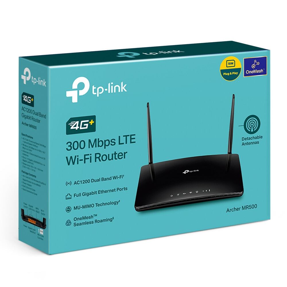 TP-Link Archer MR500 draadloze router Gigabit Ethernet Dual-band (2.4 GHz / 5 GHz) 4G Zwart - Afbeelding 5