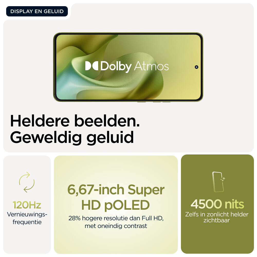 Motorola moto g86 power 5G 16,9 cm (6.67") Dual SIM Android 15 USB Type-C 12 GB 256 GB 6720 mAh Groen - Afbeelding 19