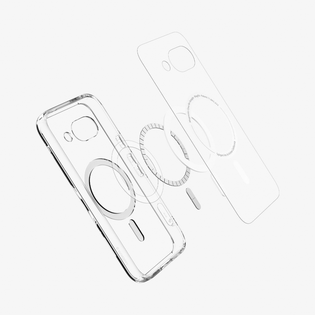 Spigen Ultra Hybrid Metal Ring (MagFit) mobiele telefoon behuizingen 16 cm (6.3") Hoes Transparant, Wit - Afbeelding 3