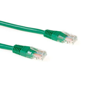 ACT Groene 1,5 meter U/UTP CAT5E patchkabel met RJ45 connectoren