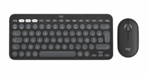 Logitech 920-012214 toetsenbord Inclusief muis Universeel RF-draadloos + Bluetooth AZERTY Frans Grafiet