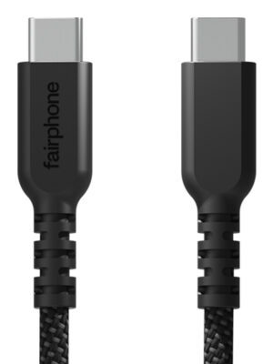 Fairphone ACCABL-2CC-WW1 USB-kabel USB 2.0 1 m USB C Zwart