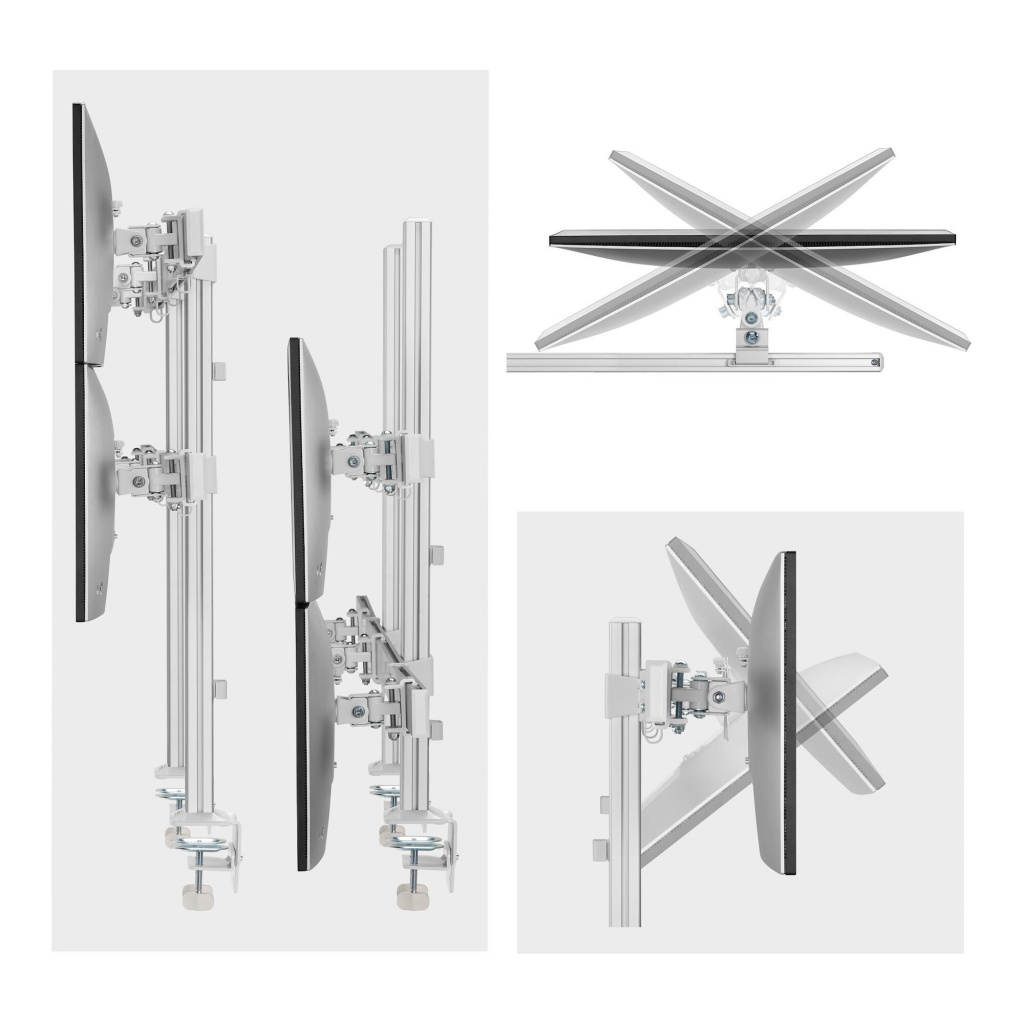 StarTech.com 6-MONITOR-ARM-A flat panel bureau steun 81,3 cm (32") Wit - Afbeelding 8