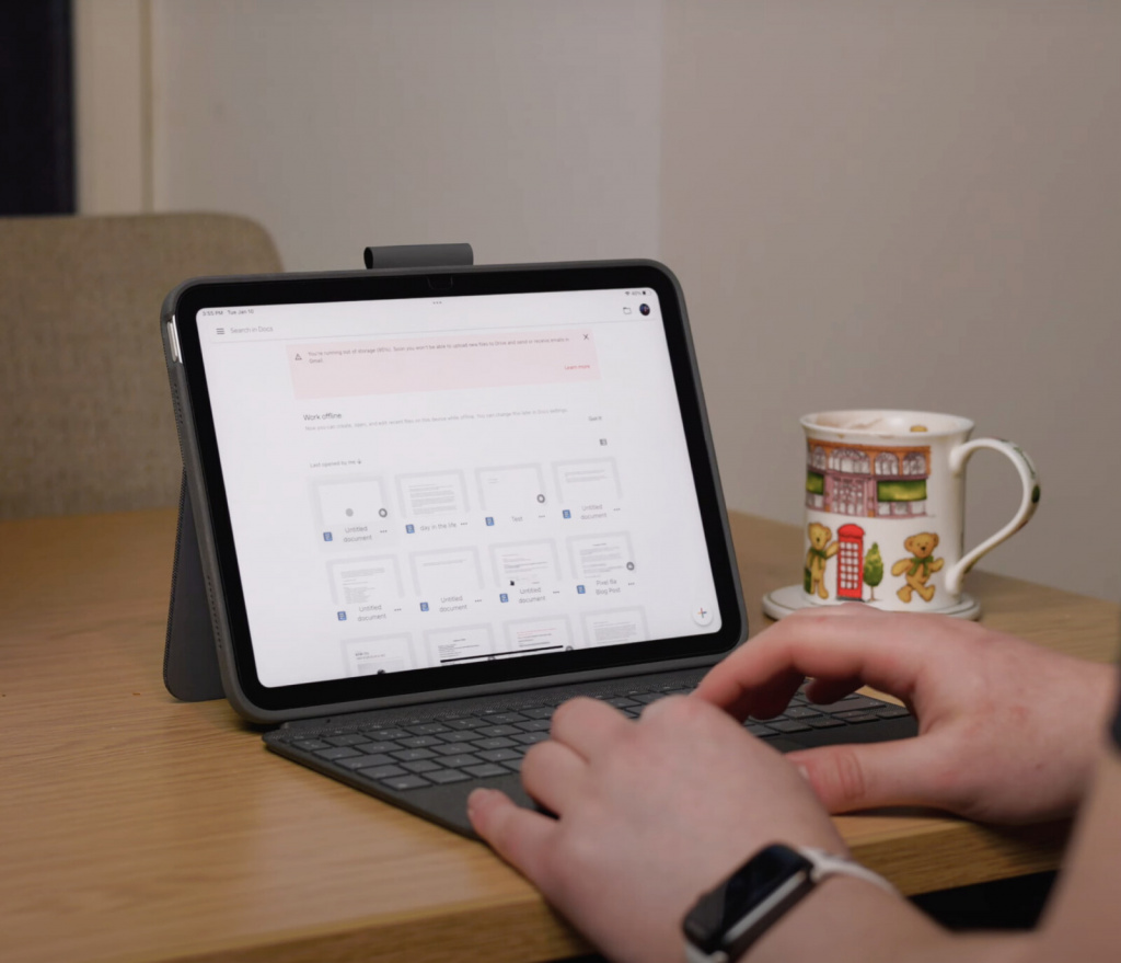 Logitech 920-011441 toetsenbord voor mobiel apparaat QWERTY Brits Engels Smart Connector Grijs - Afbeelding 2