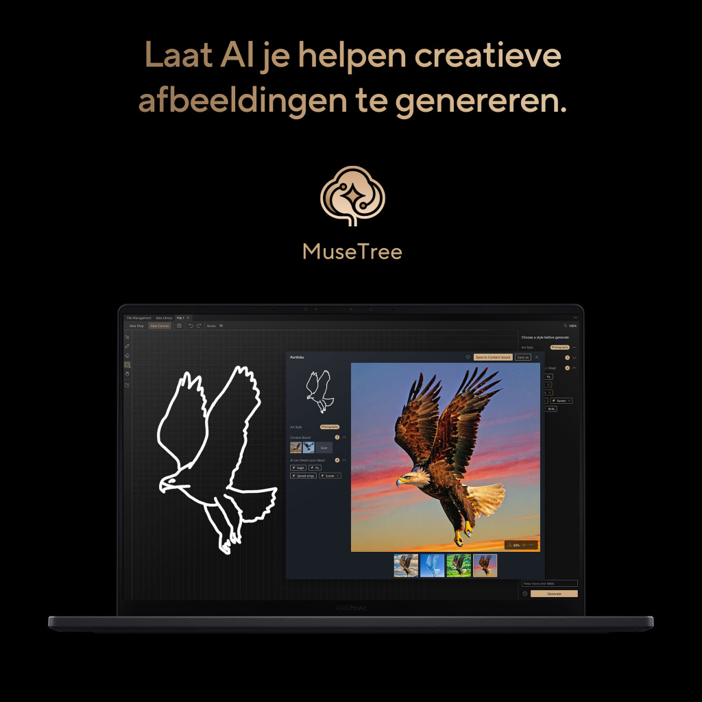 ASUS ProArt P16 H7606WX-SE002X Copilot+ PC AMD Ryzen AI 9 HX 370 Laptop 40,6 cm (16") Touchscreen WQUXGA 64 GB LPDDR5x-SDRAM 4 T - Afbeelding 20