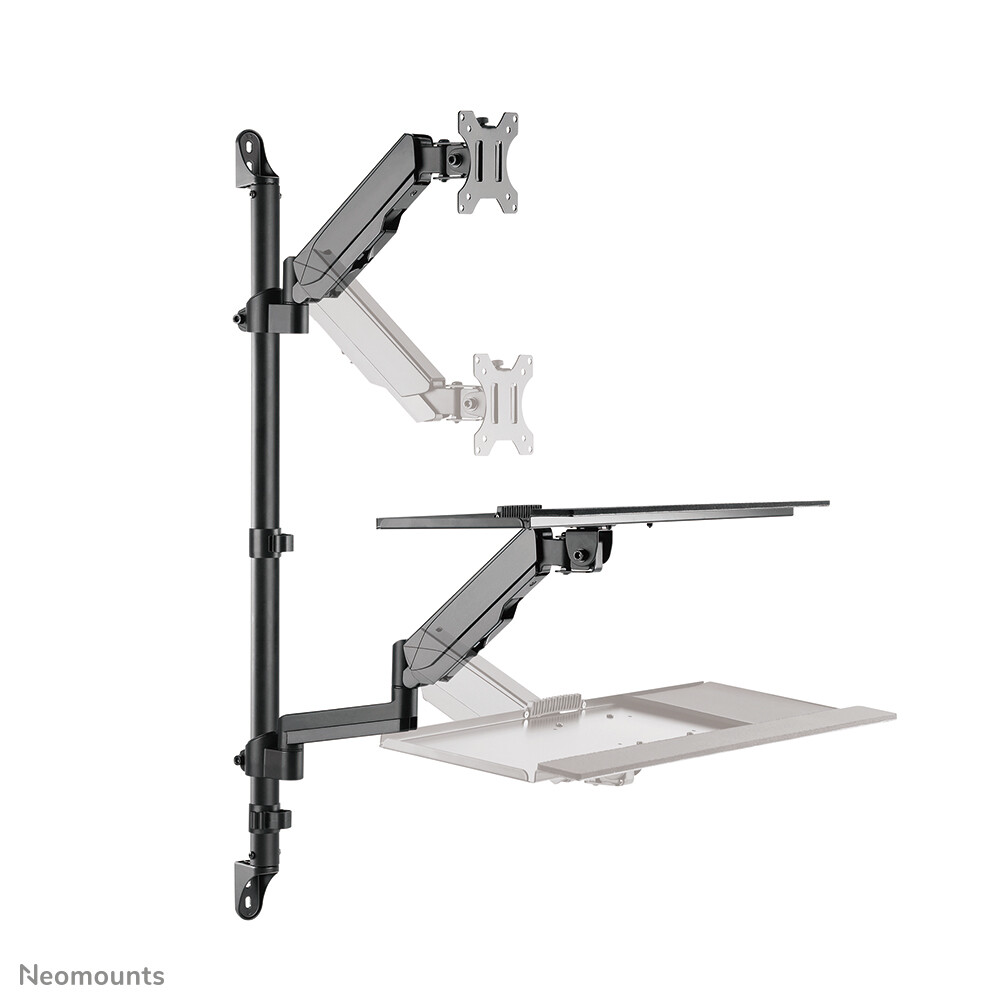 Neomounts WL90-325BL1 Zit-sta werkstation wand 17-32" - gasveer - Afbeelding 4