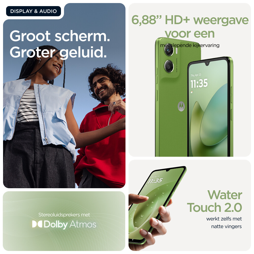 Motorola moto g06 17,5 cm (6.88") Dual SIM Android 15 4G USB Type-C 4 GB 256 GB 5200 mAh Groen - Afbeelding 15