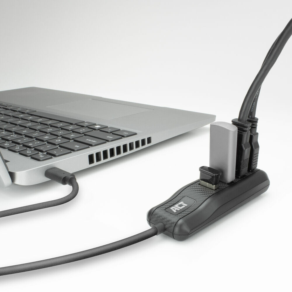 ACT AC6420 interface hub USB 3.2 Gen 1 (3.1 Gen 1) Type-C 5000 Mbit/s Zwart - Afbeelding 2