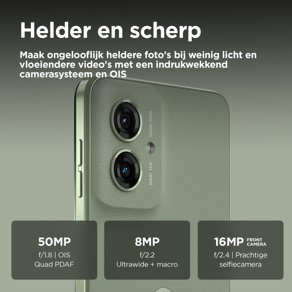 Motorola moto g55 5G 16,5 cm (6.49") Dual SIM Android 14 USB Type-C 8 GB 256 GB 5000 mAh Groen - Afbeelding 6