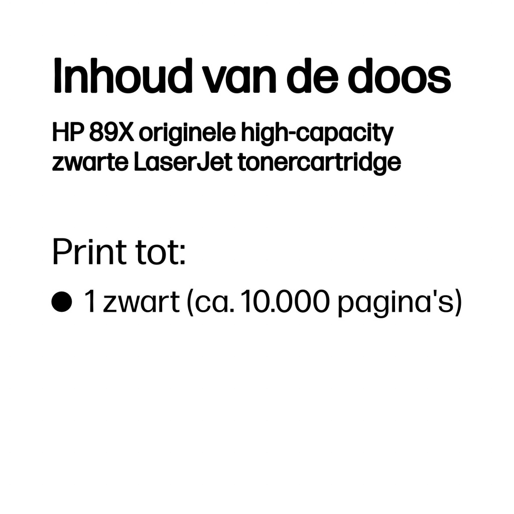 HP 89X originele high-capacity zwarte LaserJet tonercartridge - Afbeelding 3